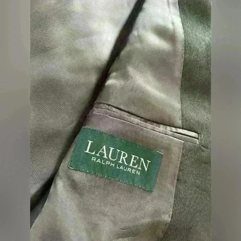 Ralph Lauren Mens Blazer Gray 100% Wool 2 Button Lined Jacket Sport Coat Sz 42L - Picture 8 of 16